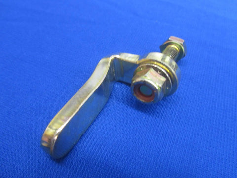 Beefy Heavy Duty Hood Roof Hold Down Bracket Set For Lincoln SA 200 SA 250 Welders, Steel Mounts, USA Made shown from side