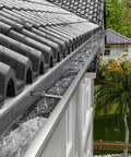 25 Pack 5 Inch Gutter Hangers With Pre Inserted Screws Hidden Design For K Style Aluminum Gutters Heavy Duty Rust Resistant Brackets Installed on Roof