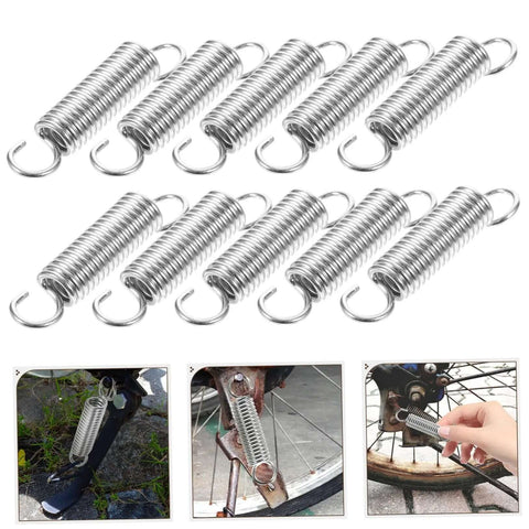 Top Tier 10 Pcs Stainless Steel Extension Springs With Hook Ends For Electrical Appliances Autos And Machinery Strong Load Bearing DIY Repair Kit, 7x1.2cm