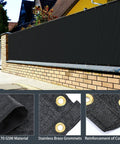 Chain Link Fence Privacy Screen 6 By 50 Feet, 90 Percent Privacy Outdoor Fence Cover With Brass Grommets, 170GSM HDPE Privacy Fence Shield installed.