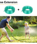 No-Fuss Garden Hose Repair Kit For Five Eighths And Three Quarters Inch Hoses used in playful garden scene with child