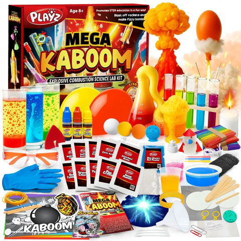 totally explosive chemistry kit for curious kids ages 8 to 12 with over 150 experiments and 75 app and video guided projects STEM education toys gift for boys girls teens and kids