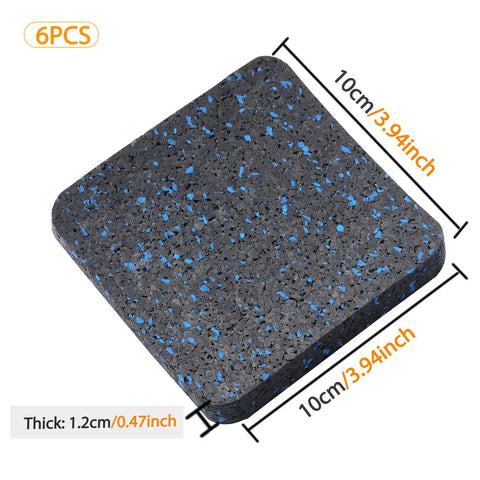 Heavy Duty Treadmill Mat Pads 6 Pack For Home Gym Shock Absorbing Rubber Floor Protectors No Slip Under Load