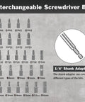 42 Piece Magnetic Screwdriver Set With Case For Home Appliances And Gadgets Includes Torx Phillips Flat Hex Pozi bits shown