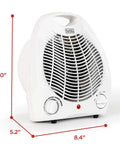 Cozy Personal Desk Heater For Office And Home Compact Space Heater With Three Modes Fan Low High Heat And Adjustable Thermostat, white