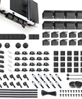 Dope 316 Piece Cable Management Organizer Kit with Raceways, Clips, Sleeves, and Ties for Under Desk Setup