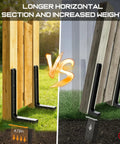 Comparison of Heavy Duty Fence Post Repair Kit With Rust Resistant Metal H Shaped Support Bracket And Anchor Bolts on wood and metal fences