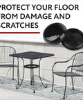 Patio Chair Feet Caps 1.5 Inch Black 32 Pack UV Resistant Plastic Furniture Leg Caps Outdoor Floor Protectors For Metal And Wood Chairs