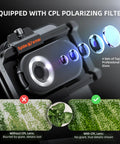 Phone Microscope With 200X Magnification And Built In LED UV Light For iPhone And Android CPL Polarizing Filter Portable Zoom Lens Attachment For Plants Coins Jewelry And Tiny Details On The Go, phone clip lens with glass CPL filter