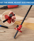 Professional Wheel Marking Gauge With Micro Adjustment For Woodworking Dang Accurate Dual Metric And Imperial Scale Carbide Scriber adjusting size with red knob