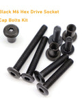 Go-To Black M6 Hex Drive Socket Cap Bolts Kit 35-Piece Allen Head Countersunk Heavy-Duty Furniture Fasteners with nuts