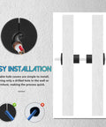 Heavy Duty Silicone Wall Cable Grommet Kit with 4 Tear Resistant Hole Covers For Messy Cord Management Easy Install Wire Concealment Hack That Looks Super Clean And Totally Dope In Any Room. black silicone wall cable grommet installed in textured wall