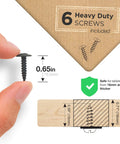Close-up of a hand holding a screw with 0.65in length for Under Desk Cable Management Tray Set Of Two In Black Heavy Duty Steel Cable Organizer