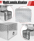 Heavy Duty Aluminum Generator Enclosure With Badass Weather Shield Secure Safety Lock Assembly And RV Ready Build For Outdoor Gear Storage And Road Trips, shown from multiple angles.