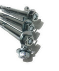 Concrete Sleeve Anchors With Nuts And Washers, Zinc Plated Steel Hex Head, 5/16 Inch By 2.5 Inch, Masonry Fasteners, 4 Pack