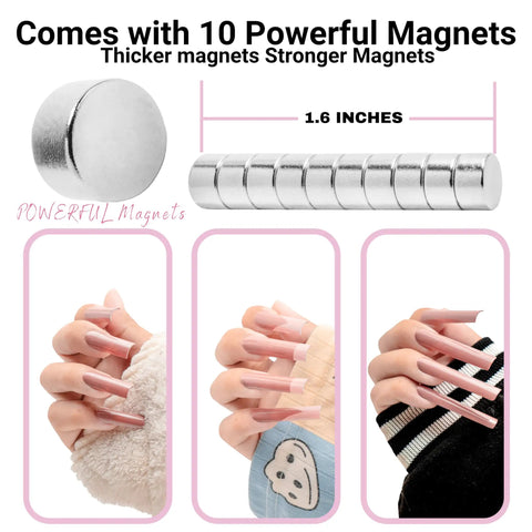Magnetic Acrylic Nail Tip Cutter With Magnets For Precise Length And Quick Sizing Like A Pro Sharp Nail Clippers details