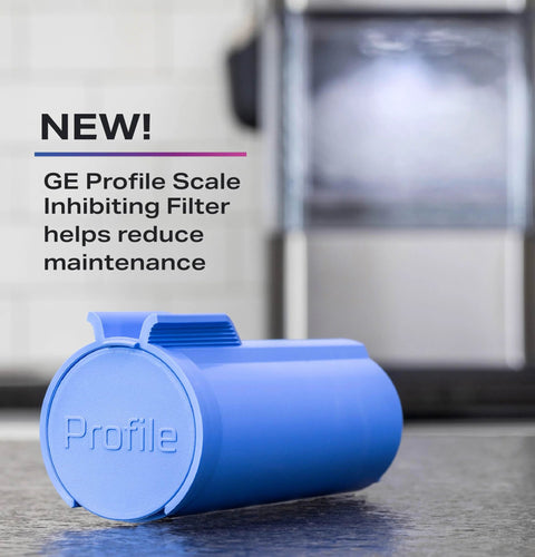 Blue GE Profile scale-inhibiting filter upgrade component for Nugget Ice Maker