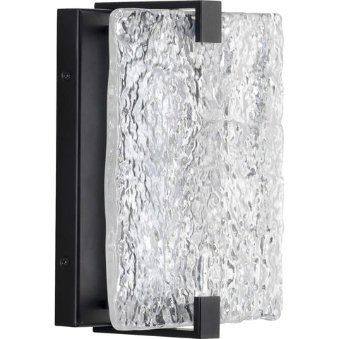 LED Stone Glass Wall Sconce In Brushed Nickel ADA Compliant Modern Dope Lighting For Hallways And Bathrooms Energy Efficient Ambient Glow