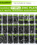 Massive 1710 Piece Metric Bolt Set With M2 M3 M4 Screws Nuts Washers Hex Socket Head Cap Screws 12.9 Alloy Steel Pro Grade