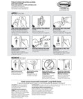 Instructions for Brushed Nickel Coat Hook 5 Lb With No Drill Adhesive Strips Damage Free Wall Mount Includes 1 Hook And 2 Strips