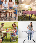 Heavy Duty Folding Table Leg Extenders Four Pack Adjustable Table Risers Built Like A Tank To Level Up Your Setup Durable Carbon Steel for outdoor grilling.