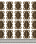 Antique Bronze Butterfly Hinges Set For DIY Crafts With 80 Screws, 20 Small Hinges For Wooden Boxes, Jewelry Boxes And Cabinets
