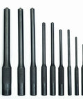 12 Piece Pilot Punch Set With Even Pressure Tips And Ball Center For Precise Pin Driving displayed in a row on white background