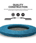 High Density Zirconia Flap Disc For Metal Grinding, 4.5 Inch Diameter, 7/8 Inch Arbor, 80 Grit Flat Type 27 showing texture