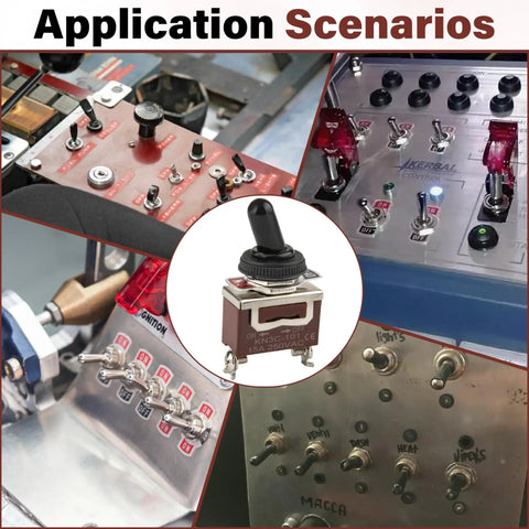 Beefy 12V DC 30A Waterproof Toggle Switch 2 Pack SPST Marine Grade application scenarios with varied switch panels