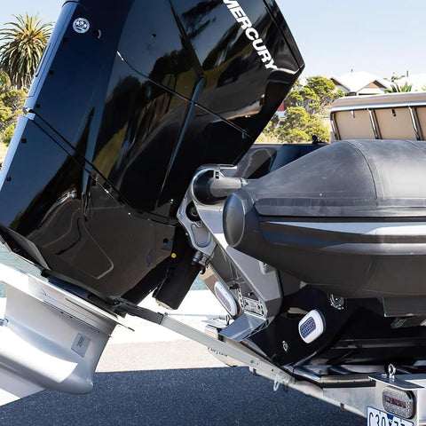 Adjustable 24 To 36 Inch Transom Saver For Outboard Motors Up To 100HP Heavy Duty Head Rust Resistant No Fuss Install Universal Fit For Roller And Trailer Keeps Transom Safe During Towing