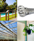 Heavy Duty Stainless Steel Eye Bolt Anchors For Walls, Concrete And Brick, Expansion Bolts With Ring Eyes, M6 Size, 4 Pack shown in various settings