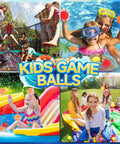 60 Pcs Reusable Water Balls For Summer Splash Fun, Colorful Water Balloons For Pool And Backyard Games, Kid And Adult Water Toys For Outdoor Water Fights, Durable Mesh Storage Bag Included in use with children playing in pools and on grass.
