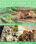 Hexagonal Galvanized Chicken Wire Netting 13.7 Inch Wide By 236 Inch Long Durable Garden Fence Mesh For Poultry Rabbits DIY Projects And Craft Fences At Home in use as vegetable garden fence, poultry protection, pet fence, and river embankment.