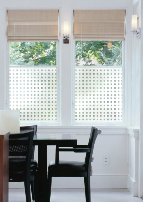 Privacy Window Film With Reusable Static Cling Transforms Glass Surfaces From Windows To Doors And Showers Repositionable And Removable Adds Personal Style And Privacy On Point 17 By 59 Inch Roll installed on window.