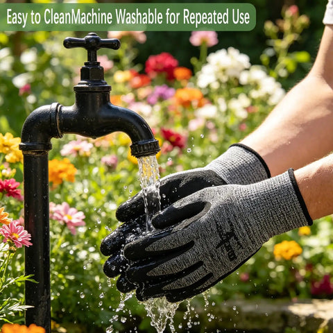 gloves for gardening uses Eight Pairs Breathable Latex Dipped Gardening Gloves ✓