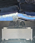 40k Transmission Oil Cooler Kit For Big Rigs And Trailers With Low Pressure Drop And Easy Mounting Hardware Black Finish visible