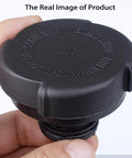 Hand holding BMW Radiator Coolant Overflow Reservoir Expansion Tank Cap Cover Aftermarket Replacement Accessory OEM 17111742231