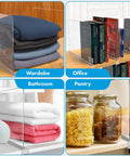 Clear Acrylic Shelf Dividers For Closet Organization, No Fuss 8 Pack Shelf Dividers used in wardrobe, office, bathroom, pantry.