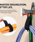 42 Pack Heavy Duty Wall Mount Garage Hooks With Tough As Nails Alloy Steel Build Non Slip PVC Coated Rust Resistant For Tool Setup In Garage Yard And Shop And More Gear wall hook holding hoses and tool