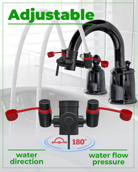 Eye Wash Kit For Faucets, Emergency Faucet Mounted Eyewash Station With Sink Attachment, Common Sink Adapters, Inspection Tags And Wall Sign
