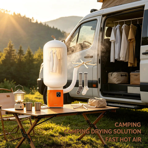 All In One Portable Clothes And Shoe Dryer With Hot Air Heater Mini Compact Electric Dryer for camping use