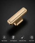 10 Pack Single Hole Cabinet Handles In Champagne Bronze For Kitchen Cabinets, Zinc Alloy Solid Cupboard Drawer Pulls, 2 Inch Overall Length