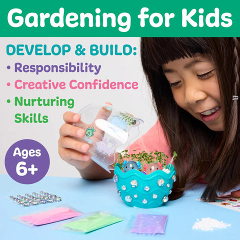 Child using Mini Axolotl Terrarium STEM Kit for Kids A Hands On Garden Experience With Egg Shaped Tank Plant Chia Seeds And Cute Axolotl Toys