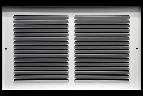 Baseboard Return Air Grille For 30x6 Duct Opening White Duct Cover With Seven Eighths Inch Margin Turnback For Flush Mount No Fuss Install Outer Dimensions 31.75 By 7.75 Powder Coated Smooth Finish Durable Vent Cover shown against a black background.