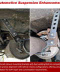 Heavy Duty Exhaust Hanger Kit Two Pack Universal Flexible Muffler Bracket With Anti Vibration Design installed under vehicle