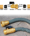 Garden Telescopic Hose End Adaptor With Shut Off Valve And Brass Repair Connector shown with flexible hose fittings kit.