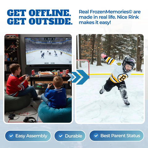 Backyard Ice Rink Bracket Kit For Build Repair And Upgrade Of Diy Hockey And Skating Rinks Spiked Brackets For Grass Or Spikeless For Driveways Sideboard Support To Contain Water Made In USA And Canada