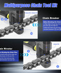 Pro Grade 14 Piece Heavy Duty Motorcycle Chain Breaker Tool Kit with Chain Cutter, Link Removal and Rivet Press detail view