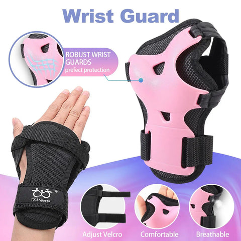 Wrist guard from Six Pack Knee Pads Elbow Pads And Wrist Guards Protective Gear Set for Roller Skating and Scooter Riding