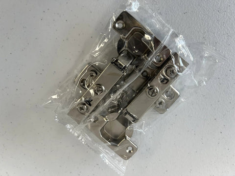 Soft Closing Clip On Concealed European Kitchen Cabinet Hinges No Fuss 110 Degree 3D Adjustable Full Overlay Frameless Stainless Steel Easy Install With Screws 20 Pieces in plastic packaging.
